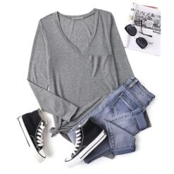 Women's Plus Size Loungewear Top Nighty Pure Color Basic Simple Comfort Home Daily Cotton V Wire Long Sleeve Pocket Spring Fall White Black 32 Women's Plus Size Loungewear Top Nighty Pure Color Basic Simple Comfort Home Daily Cotton V Wire Long Sleeve Pocket Spring Fall White Black -Deals The Sexy Bra Store togdmn1663062485213