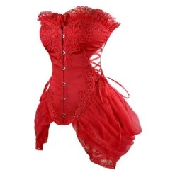 Corset Women's Corsets Trachtenmieder Christmas Halloween Wedding Party Birthday Party Plus Size Black Red Black White Sexy Country Bavarian Hook & Eye Lace Up Classic Tummy Control Push Up Solid -Deals The Sexy Bra Store towjlg1663922660404