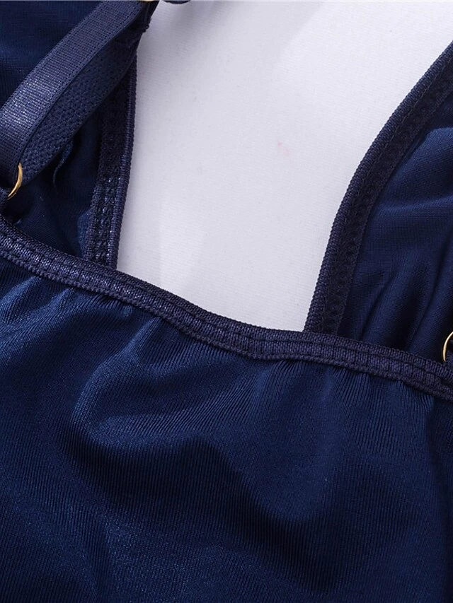 Women's Sexy Bodies Teddies & Bodysuits Pure Color Lovers Hot Home Valentine's Day Polyester Plunging Neck Sleeveless Backless Fall Winter Navy Blue 13 Women's Sexy Bodies Teddies & Bodysuits Pure Color Lovers Hot Home Valentine's Day Polyester Plunging Neck Sleeveless Backless Fall Winter Navy Blue - Image 13