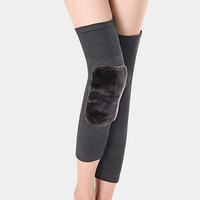 Women's 1 Pair Leg Warmers Sport Comfort Polyester Solid Colored Casual Daily Indoor Warm Winter Fall Black Dark Gray 2 Women's 1 Pair Leg Warmers Sport Comfort Polyester Solid Colored Casual Daily Indoor Warm Winter Fall Black Dark Gray - Image 2