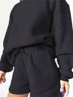 Women's Lounge Sets 2 Pcs Sweatshirt And Shorts Pure Color Fashion Casual Comfort Street Daily Date Polyester Warm Crew Neck Long Sleeve Shorts Fall Winter Black Pink 20 Women's Lounge Sets 2 Pcs Sweatshirt And Shorts Pure Color Fashion Casual Comfort Street Daily Date Polyester Warm Crew Neck Long Sleeve Shorts Fall Winter Black Pink -Deals The Sexy Bra Store ttcibq1691566022505