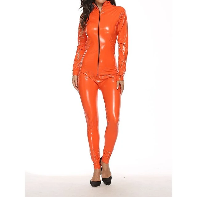 Women's Sexy Bodies Jumpsuit One Piece Pajama Pure Color Fashion Sexy Uniforms Comfort Christmas Street Xmas Bed Spandex Breathable Stand Collar Long Sleeve Elastic Waist Fall Winter Black Pink 17 Women's Sexy Bodies Jumpsuit One Piece Pajama Pure Color Fashion Sexy Uniforms Comfort Christmas Street Xmas Bed Spandex Breathable Stand Collar Long Sleeve Elastic Waist Fall Winter Black Pink - Image 17