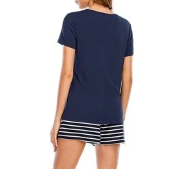 Women's Pajamas Sets Nighty Pjs 2 Pieces Animal Letter Fashion Simple Comfort Party Home Daily Modal Breathable Gift Crew Neck Short Sleeve T Shirt Tee Shorts Elastic Waist Spring Summer Blue Wine 30 Women's Pajamas Sets Nighty Pjs 2 Pieces Animal Letter Fashion Simple Comfort Party Home Daily Modal Breathable Gift Crew Neck Short Sleeve T Shirt Tee Shorts Elastic Waist Spring Summer Blue Wine -Deals The Sexy Bra Store tulieb1642503074517
