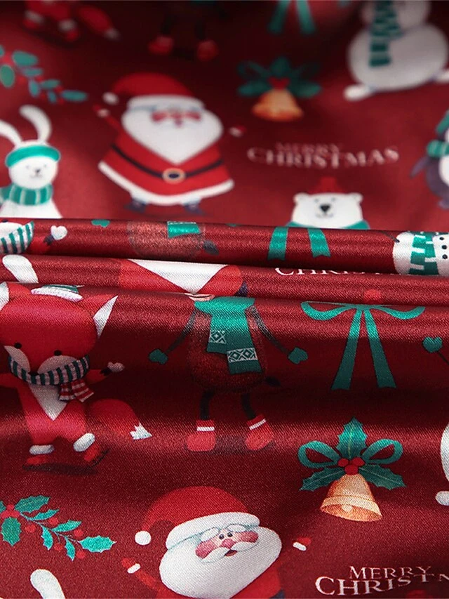 Women's Pajamas Robe Bathrobe Silk Robe Animal Bear Casual Comfort SoftXmas Home Christmas Bed Satin Breathable V Wire Long Sleeve Fall Winter Wine 9 Women's Pajamas Robe Bathrobe Silk Robe Animal Bear Casual Comfort SoftXmas Home Christmas Bed Satin Breathable V Wire Long Sleeve Fall Winter Wine - Image 9