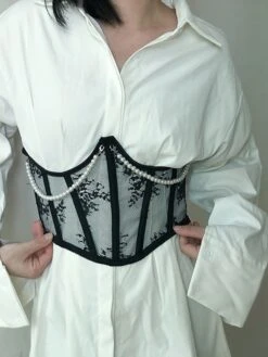 Corset Women's Corset Tops Sexy Underbust Corset Retro Embroidery Lace Lace Flower Buckle Lace Up Polyester Prom Birthday Party Party & Evening Spring & Summer Fall & Winter All Seasons White Black 28 Corset Women's Corset Tops Sexy Underbust Corset Retro Embroidery Lace Lace Flower Buckle Lace Up Polyester Prom Birthday Party Party & Evening Spring & Summer Fall & Winter All Seasons White Black -Deals The Sexy Bra Store twqdrt1637158117792