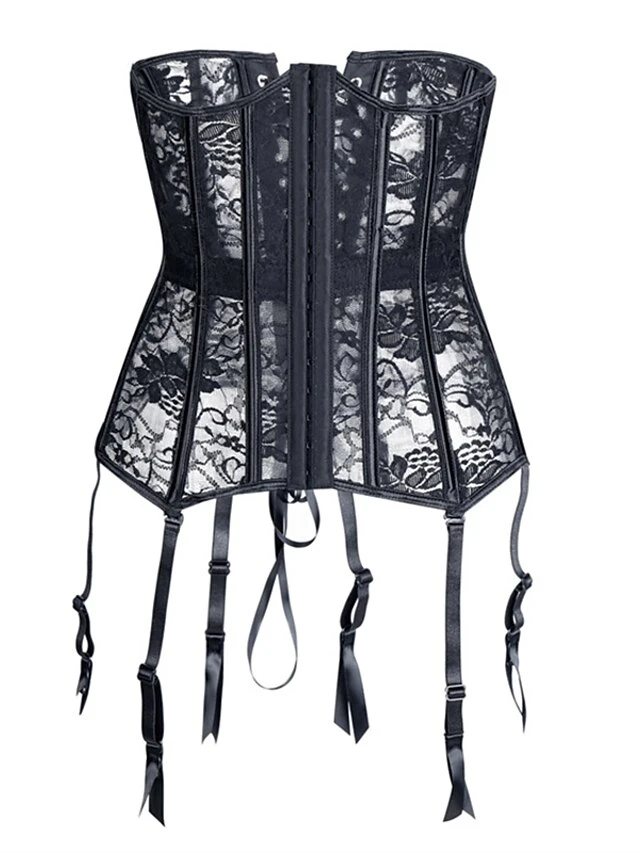 Corset Women's Corsets Corset Tops Party & Evening Valentine's Day Club Black Sexy Breathable Underbust Corset Hook & Eye Lace Up Lace Backless Tummy Control Lace Flower All Seasons 1 Corset Women's Corsets Corset Tops Party & Evening Valentine's Day Club Black Sexy Breathable Underbust Corset Hook & Eye Lace Up Lace Backless Tummy Control Lace Flower All Seasons