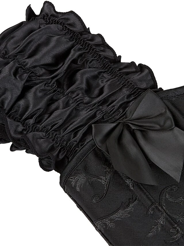 Corset Women's Corsets Halloween Prom Wedding Party Birthday Party Black White Comfortable Overbust Corset Hook & Eye Lace Up Backless Tummy Control Push Up Pure Color All Seasons 10 Corset Women's Corsets Halloween Prom Wedding Party Birthday Party Black White Comfortable Overbust Corset Hook & Eye Lace Up Backless Tummy Control Push Up Pure Color All Seasons - Image 10