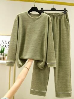 Women's Loungewear Delong Thermal Underwear Sets Pure Color Simple Casual Comfort Home Daily Bed Polyester Warm Crew Neck Long Sleeve Pant Pocket Elastic Waist Fall Winter Light Pink Pink 14 Women's Loungewear Delong Thermal Underwear Sets Pure Color Simple Casual Comfort Home Daily Bed Polyester Warm Crew Neck Long Sleeve Pant Pocket Elastic Waist Fall Winter Light Pink Pink -Deals The Sexy Bra Store ujrbnc1697183566003