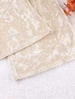 Women's Pajamas Sets Pure Color Warm Fashion Casual Home Daily Bed Velvet Warm Breathable Lapel Long Sleeve Shirt Pant Button Fall Winter Beige -Deals The Sexy Bra Store ukdqka1693206740110