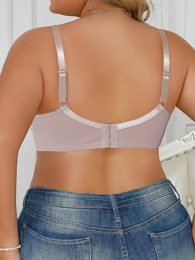 Women's Plus Size Lace Embroidery Bras Solid Home Bed Lace Breathable Straps Sleeveless Backless Summer Spring Black Blue 2 Women's Plus Size Lace Embroidery Bras Solid Home Bed Lace Breathable Straps Sleeveless Backless Summer Spring Black Blue - Image 2