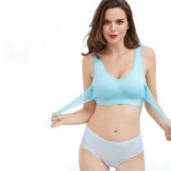 Women's Oversized Lace Sports Bras Cross Front Side Buckle Wire Free Bra Yoga Workout Activewear -Deals The Sexy Bra Store ukxidp1649319861203