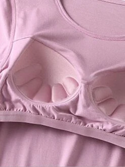 Women's Modal Pajamas Sets With Chest Pads Pure Color Casual Comfort Home Bed Modal Breathable Crew Neck Long Sleeve T Shirt Tee Pant Elastic Waist Fall Winter Black White -Deals The Sexy Bra Store uomrgx1696841777807