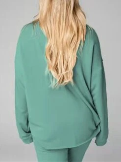 Women's Loungewear Sets Pure Color Fashion Simple Home Daily Vacation Polyester Warm Breathable Crew Neck Long Sleeve Hoodie Pant Elastic Waist Hole Fall Winter Dark Apricot Black -Deals The Sexy Bra Store uougip1693899214079