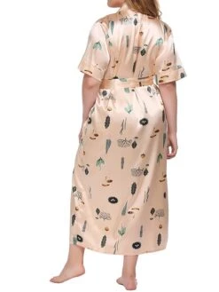 Women's Plus Size Loungewear Bathrobe Robes Gown Nightgown Flower Casual Comfort Soft Home Daily Bed Polyester Breathable V Wire Short Sleeve Dress Spring Summer Light Pink Black 24 Women's Plus Size Loungewear Bathrobe Robes Gown Nightgown Flower Casual Comfort Soft Home Daily Bed Polyester Breathable V Wire Short Sleeve Dress Spring Summer Light Pink Black -Deals The Sexy Bra Store urzwmv1676281741483