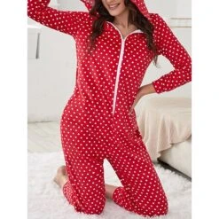 Women's Onesie Pajamas Elk Dot Warm Casual Xmas Home Christmas BedHoodie Long Sleeve Fall Winter Red 8 Women's Onesie Pajamas Elk Dot Warm Casual Xmas Home Christmas BedHoodie Long Sleeve Fall Winter Red -Deals The Sexy Bra Store usuhun1695023630608
