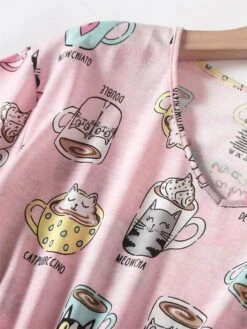 Women's Pajamas Pajama Top And Pant Sets Cat Butterfly Casual Comfort Sweet Home Daily Bed Cotton Breathable V Wire Short Sleeve T Shirt Tee Pant Elastic Waist Summer Spring Pink Blue 27 Women's Pajamas Pajama Top And Pant Sets Cat Butterfly Casual Comfort Sweet Home Daily Bed Cotton Breathable V Wire Short Sleeve T Shirt Tee Pant Elastic Waist Summer Spring Pink Blue -Deals The Sexy Bra Store uusiqd1679461482937