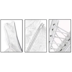 Corset Women's Corsets Halloween Wedding Party Party & Evening Plus Size Black White Purple Breathable Overbust Corset Zipper Lace Up Backless Tummy Control Push Up Flower All Seasons -Deals The Sexy Bra Store uuxxiy1659436214103