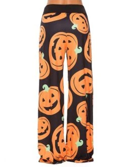 Women's Pants Pajama Pant Pumpkin Spiders Simple Casual Soft Home Halloween Daily Polyester Breathable Pant Summer Spring Sunflower Color Black -Deals The Sexy Bra Store uvuzjt1694605408088