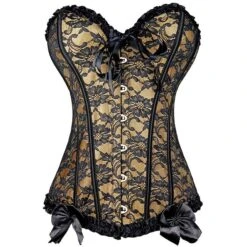 Women's Plus Size Corsets Halloween Country Bavarian Overbust Corset Tummy Control Push Up Jacquard Lace Stripe Waves Hook & Eye Lace Up Nylon Others Christmas Wedding Party Birthday Party -Deals The Sexy Bra Store uvyqtx1642731176108