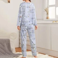 Women's Pajamas Sets Nighty Pjs 2 Pieces Animal Cartoon Fashion Comfort Sweet Home Daily Bed Polyester Breathable Gift Crew Neck Long Sleeve T Shirt Tee Pant Elastic Waist Fall Spring Blue Pink 14 Women's Pajamas Sets Nighty Pjs 2 Pieces Animal Cartoon Fashion Comfort Sweet Home Daily Bed Polyester Breathable Gift Crew Neck Long Sleeve T Shirt Tee Pant Elastic Waist Fall Spring Blue Pink -Deals The Sexy Bra Store uyemnu1638862769941