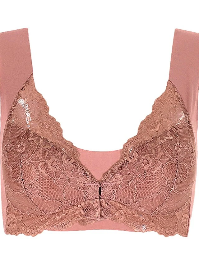 Women's Lace Bras Fixed Straps Sheer Bras Full Coverage V Neck Breathable Lace Pure Color Front Closure Date Casual Daily Nylon Sexy 1PC Black Gray / Bras & Bralettes / 1 PC 10 Women's Lace Bras Fixed Straps Sheer Bras Full Coverage V Neck Breathable Lace Pure Color Front Closure Date Casual Daily Nylon Sexy 1PC Black Gray / Bras & Bralettes / 1 PC - Image 10