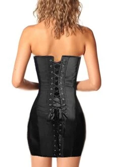 Women's Corsets Tummy Control Halloween Party & Evening Club Black Sexy Breathable Comfortable Hook & Eye Lace Up Push Up Tie Back Pure Color Fall Winter -Deals The Sexy Bra Store uzkvhu1658227905286