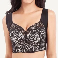 Women's Wireless Bras Full Coverage Pure Color Pull-On Closure Spandex Sexy 1PC Green Black / Bras & Bralettes / Plus Size -Deals The Sexy Bra Store vbdnav1620367976790