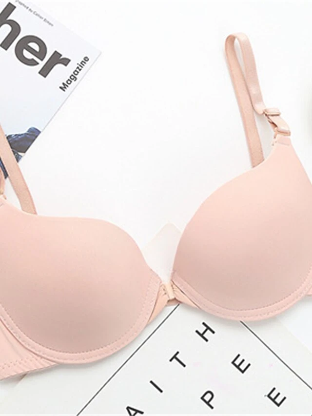 Women's Underwire Bras Double Strap Adjustable 3/4 Cup V Neck Breathable Push Up Stripe Pure Color Hook & Eye Date Casual Daily Cotton 1PC White Black / Bras & Bralettes / 1 PC 13 Women's Underwire Bras Double Strap Adjustable 3/4 Cup V Neck Breathable Push Up Stripe Pure Color Hook & Eye Date Casual Daily Cotton 1PC White Black / Bras & Bralettes / 1 PC - Image 13