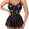 Women'S Sexy Halter Lace Sleepwear Seduces Small Chest Steel Brackets To Pull Up Nightdress