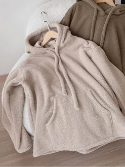 Women's Loungewear Sets Pure Color Fashion Comfort Soft Street Daily Date Polyester Warm Breathable Hoodie Long Sleeve Pant Elastic Waist Fall Winter Pink Brown -Deals The Sexy Bra Store vfcdlv1692348337191