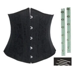 Corset Women's Corsets Trachtenmieder Christmas Halloween Wedding Party Birthday Party Plus Size Black White Red Country Bavarian Underbust Corset Hook & Eye Classic Tummy Control Fashion Abstract