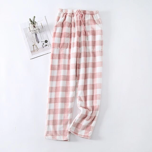 Women's Christmas Pajamas Winter Pants Nighty Pjs Grid / Plaid Fashion Simple Comfort Party Xmas Home Bed Flannel Warm Breathable Long Pant Elastic Waist Winter Fall Blue Pink / Sweet / Gift / Print 8 Women's Christmas Pajamas Winter Pants Nighty Pjs Grid / Plaid Fashion Simple Comfort Party Xmas Home Bed Flannel Warm Breathable Long Pant Elastic Waist Winter Fall Blue Pink / Sweet / Gift / Print - Image 8