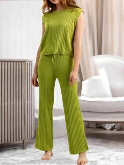 Women's Lounge Sets 2 Pieces Sweater Sets Pure Color Fashion Casual Comfort Street Daily Date Polyester Breathable Crew Neck Sleeveless Pant Summer Fall Black Orange 8 Women's Lounge Sets 2 Pieces Sweater Sets Pure Color Fashion Casual Comfort Street Daily Date Polyester Breathable Crew Neck Sleeveless Pant Summer Fall Black Orange -Deals The Sexy Bra Store vhrbva1691046347702