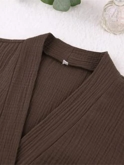 Women's Pajamas Bathrobe Robes Gown Pure Color Simple Casual Comfort Home Daily Bed Cotton Breathable V Wire Long Sleeve Pocket Summer Fall Orange Brown 33 Women's Pajamas Bathrobe Robes Gown Pure Color Simple Casual Comfort Home Daily Bed Cotton Breathable V Wire Long Sleeve Pocket Summer Fall Orange Brown -Deals The Sexy Bra Store vhzrlw1693206750684