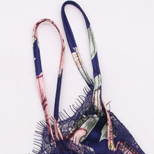 Women's Lace Silk Satin Pajama Sets 5Pcs Cami Top Nightgown Lace Night Robe Sexy Sleepwear Robe Sets Nightdress With Chest Pads 2 Women's Lace Silk Satin Pajama Sets 5Pcs Cami Top Nightgown Lace Night Robe Sexy Sleepwear Robe Sets Nightdress With Chest Pads - Image 2