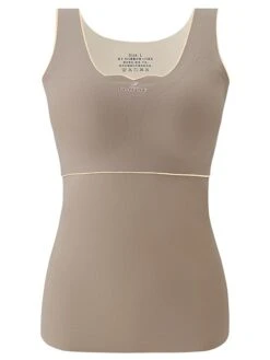 Women's Top Thermal Shirt Pure Color Warm Fashion Simple Home Street Daily Cotton Warm Breathable Straps Sleeveless Fall Winter Bean Paste Color Black 36 Women's Top Thermal Shirt Pure Color Warm Fashion Simple Home Street Daily Cotton Warm Breathable Straps Sleeveless Fall Winter Bean Paste Color Black -Deals The Sexy Bra Store voywcj1694072381759