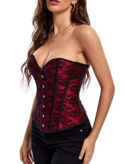 Corset Women's Corsets Trachtenmieder Halloween Club Oktoberfest Costume Red Country Bavarian Breathable Buckle Lace Up Backless Tummy Control Lace Summer Spring -Deals The Sexy Bra Store vqsryo1656410674141
