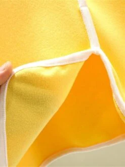 Women's Pajamas Sets Patchwork Warm Fashion Plush Home Daily Bed Cotton Warm Breathable V Wire Long Sleeve Shirt Pant Button Fall Winter Korean Fans Yellow -Deals The Sexy Bra Store vsfvds1695281902819