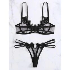 Women's Sexy Bodies Lingerie Set Sets Pure Color Fashion Lovers Hot Home Bed Valentine's Day Polyester Breathable Straps Sleeveless Backless Summer Spring Black Wine -Deals The Sexy Bra Store vsribb1689060110946