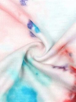 Women's Pajamas Sets Tie Dye Fashion Casual Home Daily Polyester Warm Breathable Crew Neck Long Sleeve Pullover Shorts Pocket Elastic Waist Summer Spring Photo Color -Deals The Sexy Bra Store vszfll1693467432921