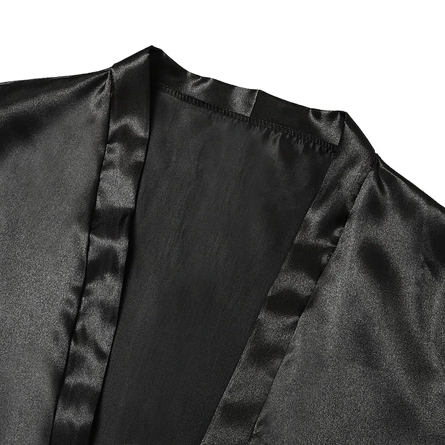 Women's Lingerie Pajama Sets 5 Pieces Satin Floral Lace Cami Top With Robe Nightgown Pants Pink Black Size XXL 6 Women's Lingerie Pajama Sets 5 Pieces Satin Floral Lace Cami Top With Robe Nightgown Pants Pink Black Size XXL - Image 6