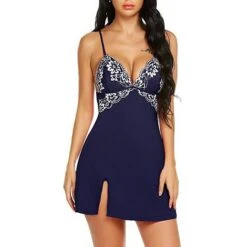 Women's Pajamas Nightgown Nighty Pjs 1 PCS Jacquard Embroidered Casual Comfort Xmas Party Home Daily Spandex Gift Strap Lace Mesh Summer Spring Black Red -Deals The Sexy Bra Store vyaovx1595818022975