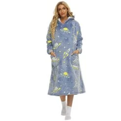 Women's Plush Hooded Robe Warm Loungewear Pajamas Nightgown Sleepwear Home Daily Bed Fall Winter -Deals The Sexy Bra Store vyoici1637318247639