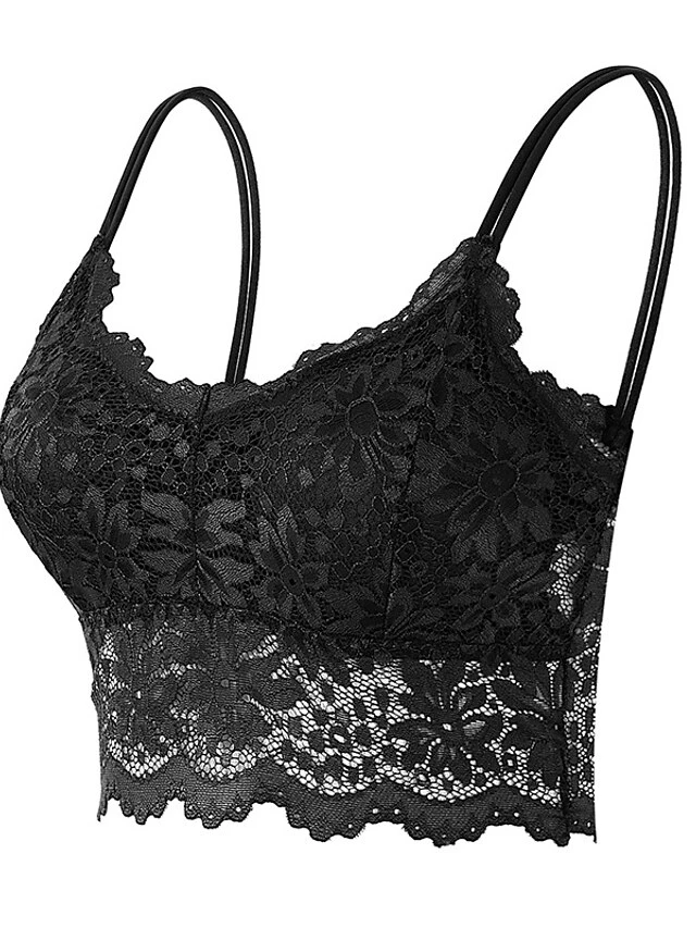 Women's Lace Bras Sheer Bras 3/4 Cup V Neck Push Up Lace Pure Color Pull-On Closure Date Valentine's Day Casual Daily Nylon Sexy 1PC White Black / Bras & Bralettes / 1 PC 6 Women's Lace Bras Sheer Bras 3/4 Cup V Neck Push Up Lace Pure Color Pull-On Closure Date Valentine's Day Casual Daily Nylon Sexy 1PC White Black / Bras & Bralettes / 1 PC - Image 6