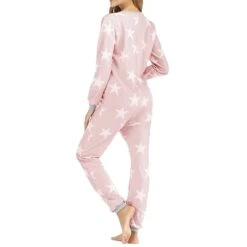 Women's Jumpsuit Sets Star Warm Fashion Casual Home Daily Bed Polyester Breathable Crew Neck Long Sleeve Fall Winter Pink Blue -Deals The Sexy Bra Store vzzsyh1692348354861