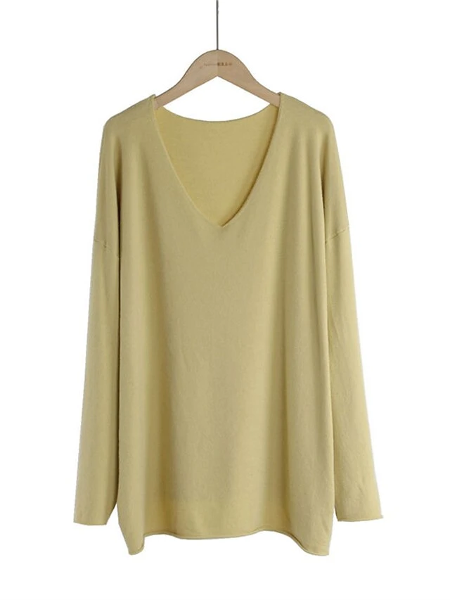 Women's Loungewear Top Pure Color Simple Casual Comfort Home Daily Going Out Rayon Warm V Wire Long Sleeve Fall Winter Black Yellow 7 Women's Loungewear Top Pure Color Simple Casual Comfort Home Daily Going Out Rayon Warm V Wire Long Sleeve Fall Winter Black Yellow - Image 7