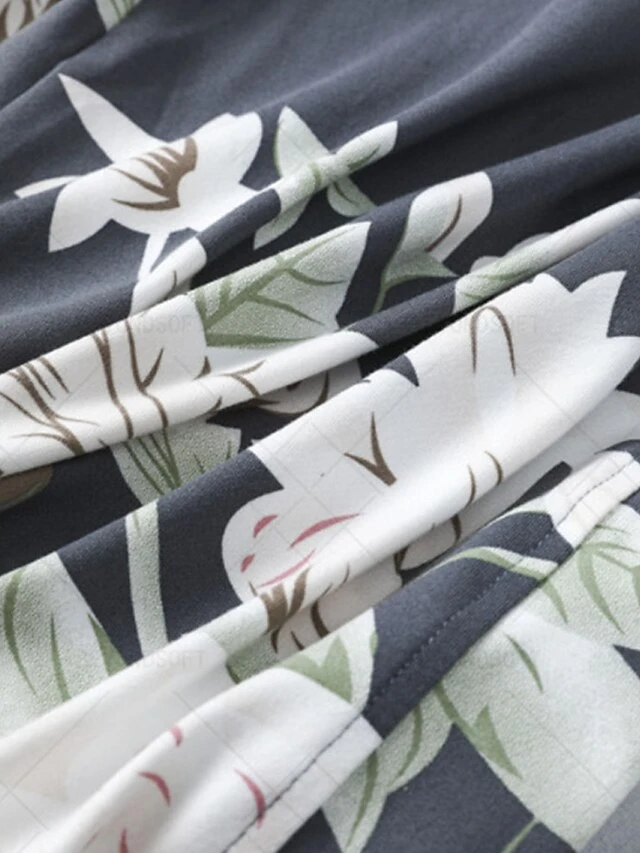 Women's Satin Silk Pajamas Sets 3 Pieces Flower Fashion Casual Soft Home Daily Bed Polyester Breathable Straps Sleeveless Strap Top Pant Elastic Waist Summer Fall Black Pink 4 Women's Satin Silk Pajamas Sets 3 Pieces Flower Fashion Casual Soft Home Daily Bed Polyester Breathable Straps Sleeveless Strap Top Pant Elastic Waist Summer Fall Black Pink - Image 4