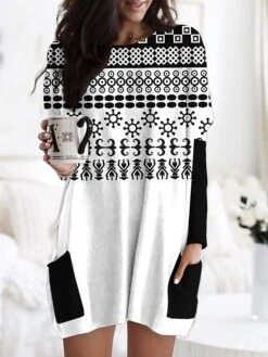 Women's Nightgown Graphic Prints Fashion Comfort Home Daily Polyester Crew Neck Long Sleeve Pocket Fall Winter White Red 8 Women's Nightgown Graphic Prints Fashion Comfort Home Daily Polyester Crew Neck Long Sleeve Pocket Fall Winter White Red -Deals The Sexy Bra Store wczytl1693295834768