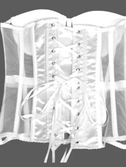 Corset Women's Corset Tops Wedding Party Party & Evening Plus Size White Overbust Corset Lace Up Tummy Control Push Up Pure Color All Seasons -Deals The Sexy Bra Store wfjzlk1643182388697
