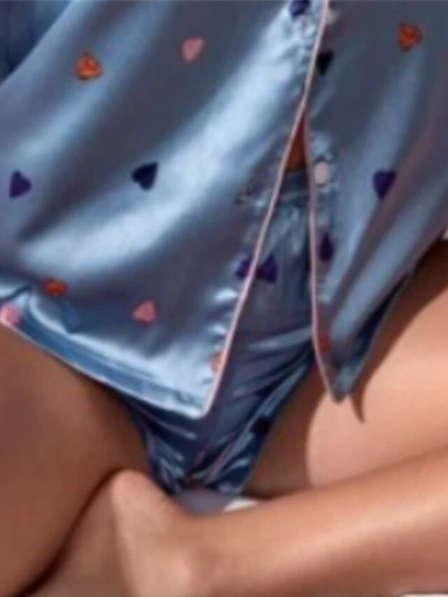 Women's Loungewear Sets Heart Stripe Casual Comfort Soft Home Daily Bed Polyester Breathable Lapel Short Sleeve Shirt Shorts Pocket Elastic Waist Summer Spring Blue And White White 6 Women's Loungewear Sets Heart Stripe Casual Comfort Soft Home Daily Bed Polyester Breathable Lapel Short Sleeve Shirt Shorts Pocket Elastic Waist Summer Spring Blue And White White - Image 6